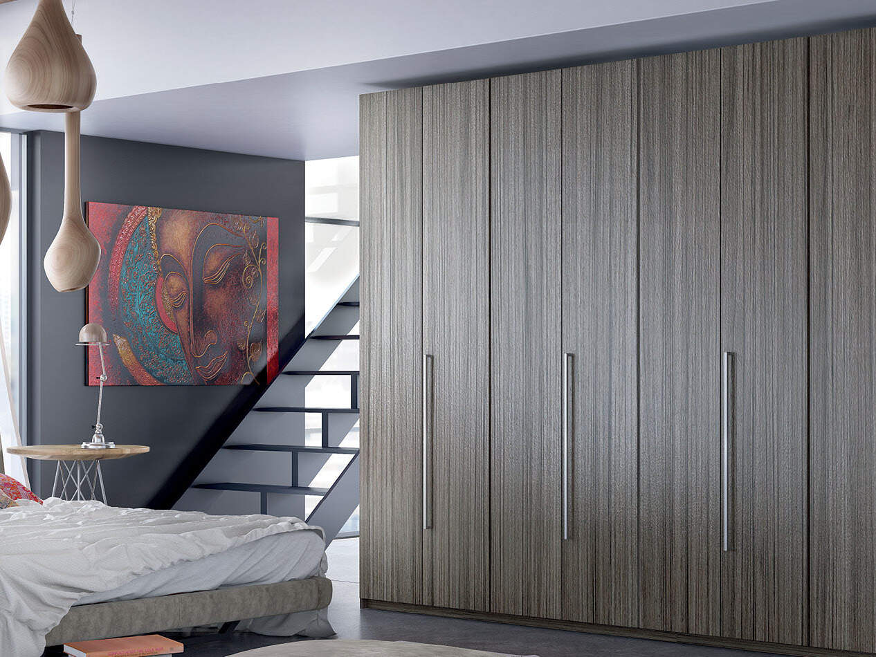 centro kitchen, wardrobe, opening wardrobe, hout, dark wood