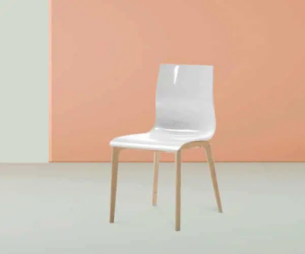 centro kitchen, furniture, chair, wooden base, white seat, white chair