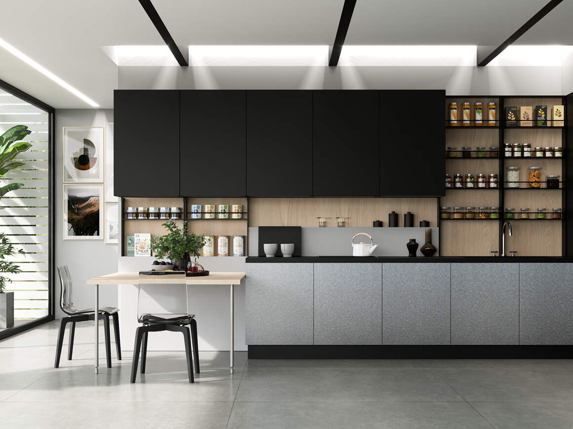 centro kitchen, kitchen, design collection, modern kitchen, dark color, glaze