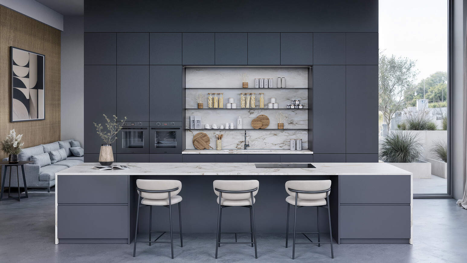 centro kitchen μοντέρνα κουζίνα nougatine