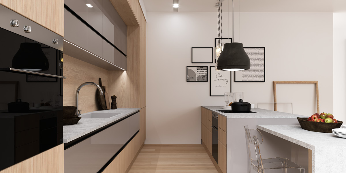 Work triangle στην κουζίνα: ψυγείο, νεροχύτης, εστία.