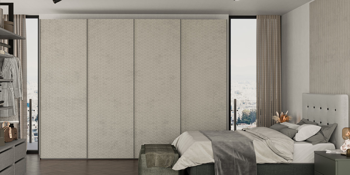 Συνδυασμός χρώματος ντουλάπας με τοίχους και δάπεδο για αρμονικό υπνοδωμάτιο